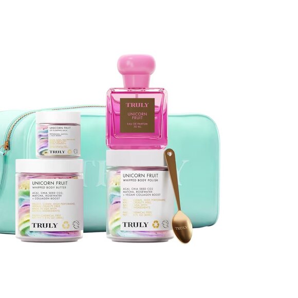 new with tags VIRAL! TRULY iconic unicorn fruit swirl set SHIPS TODAY - Picture 2 of 2